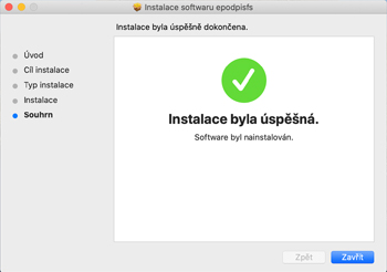 Instalace ePodpisFS - OS X