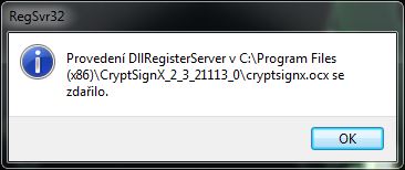 Registrace CryptSignX