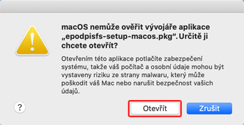 OS X - upozornění